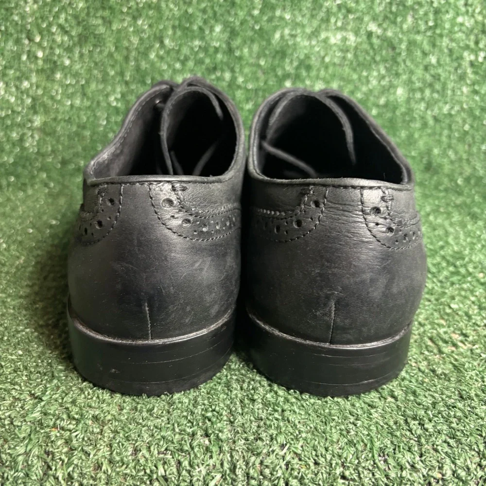Polo Ralph Lauren Damon Wingtip Brogue Leather Preppy Oxford Black Mens Sz 10.5D